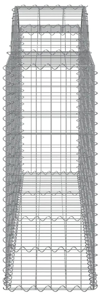 Cestos gabião arqueados 15 pcs 200x50x100/120 ferro galvanizado