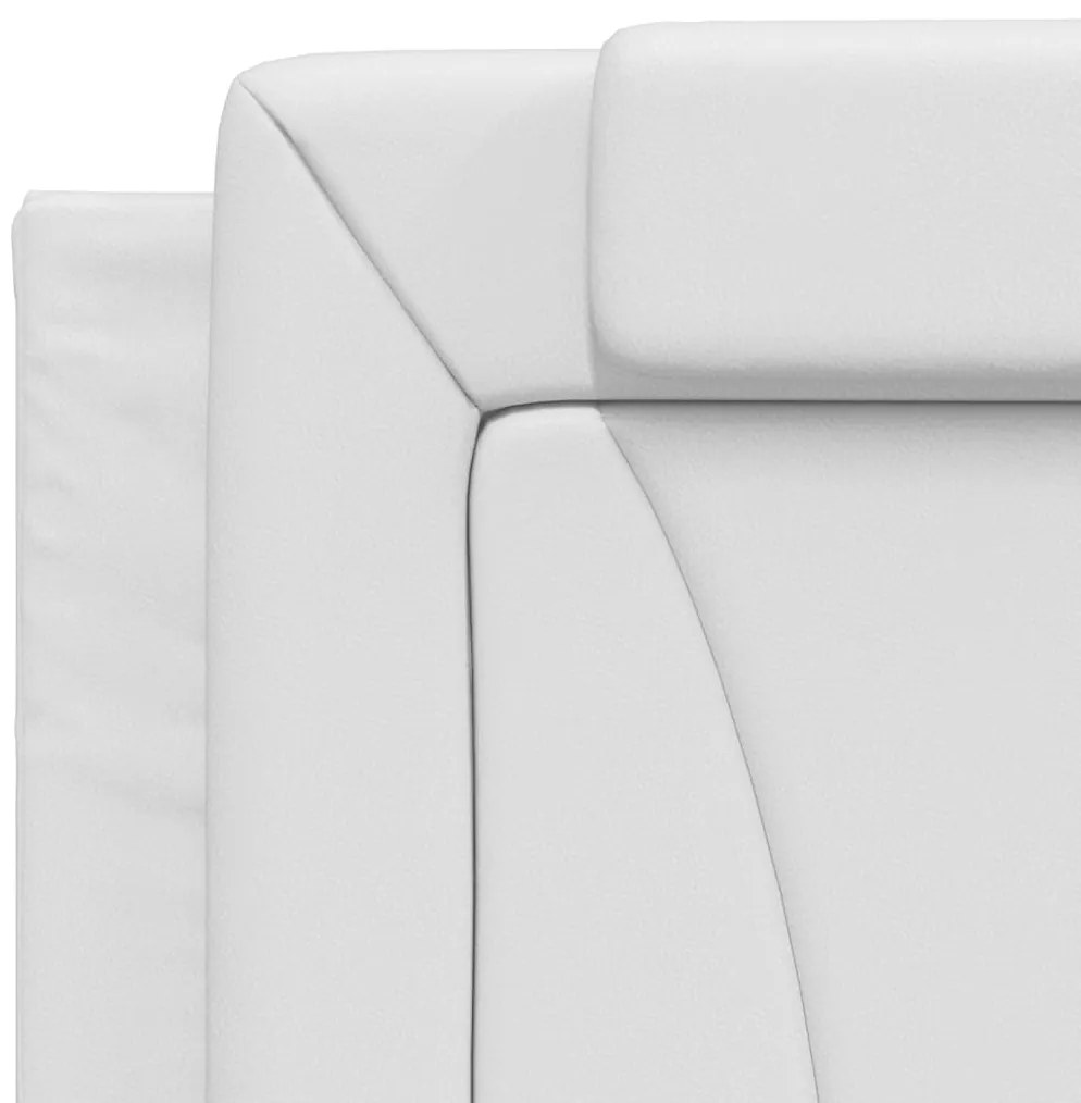 Almofadão de cabeceira 100 cm couro artificial branco