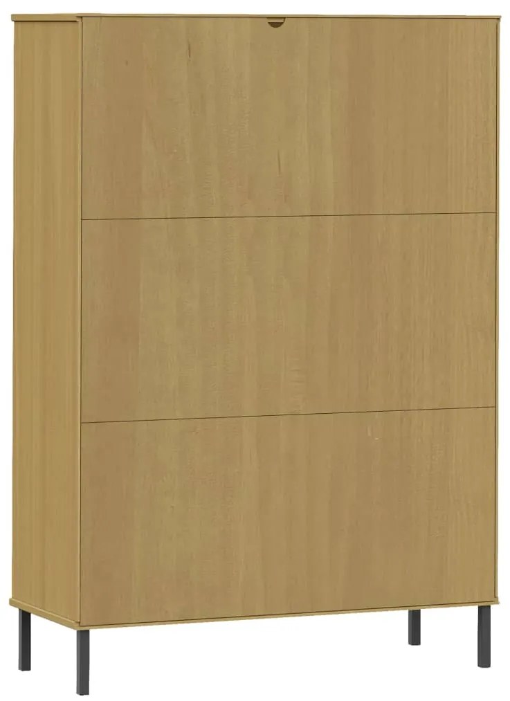 Estante c/ pernas metal 95x35x128,5 cm madeira OSLO castanho
