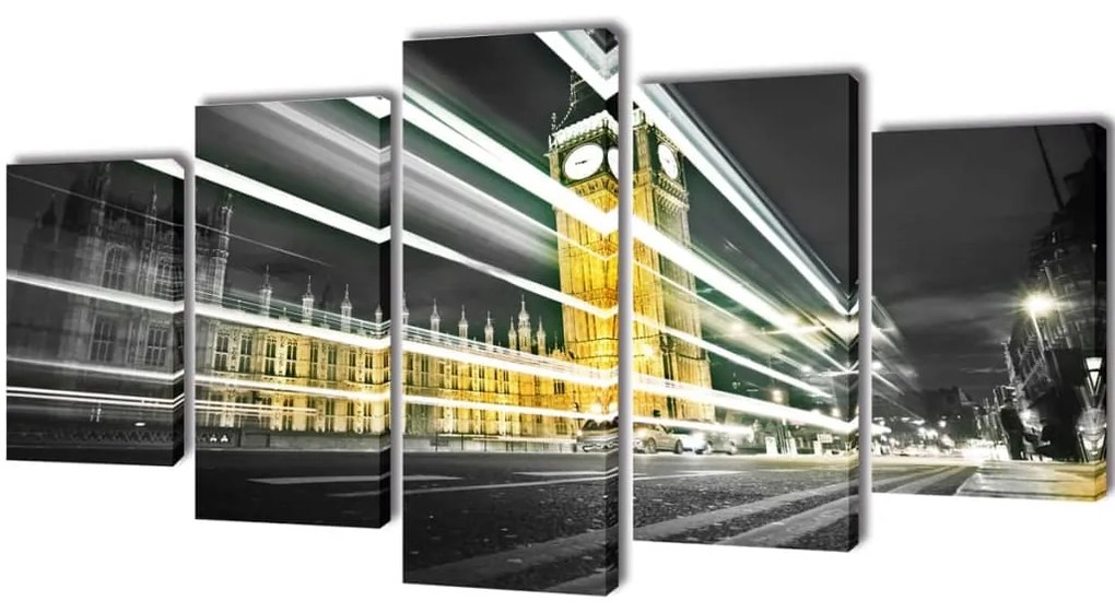 Políptico, impressão do Big Ben de Londres 100 x 50 cm