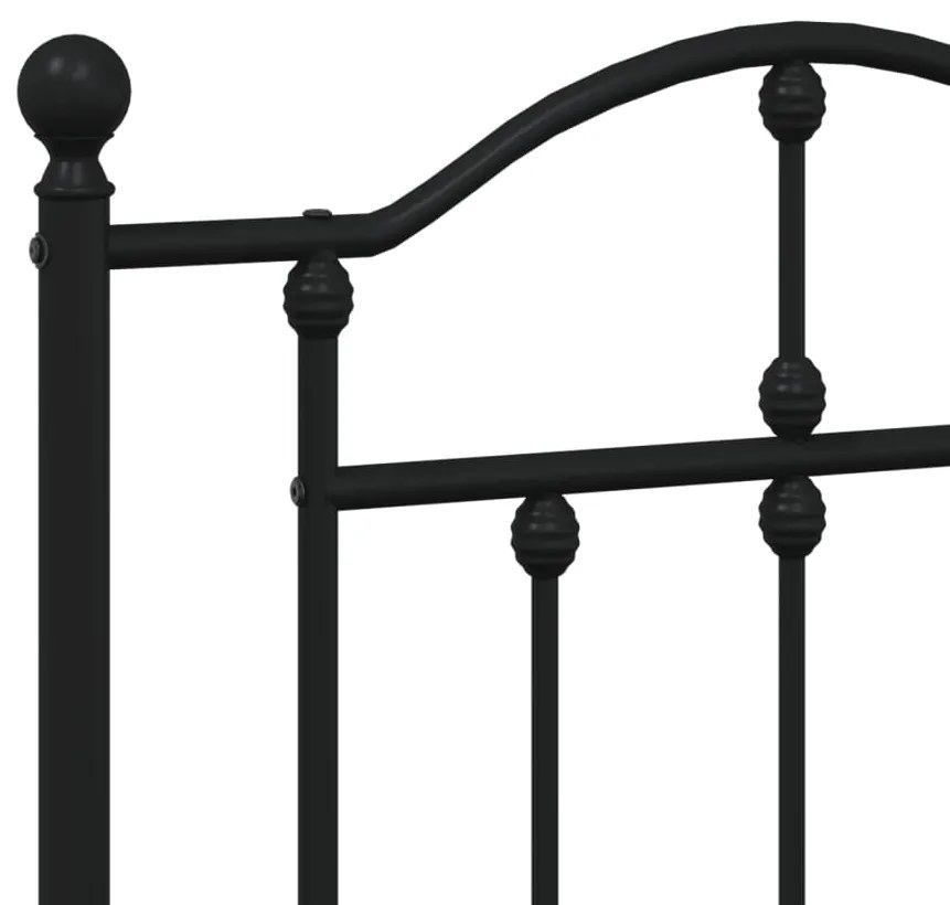 Cabeceira de cama 180 cm metal preto