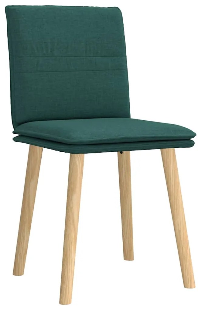 Cadeiras de jantar 2 pcs tecido verde-escuro