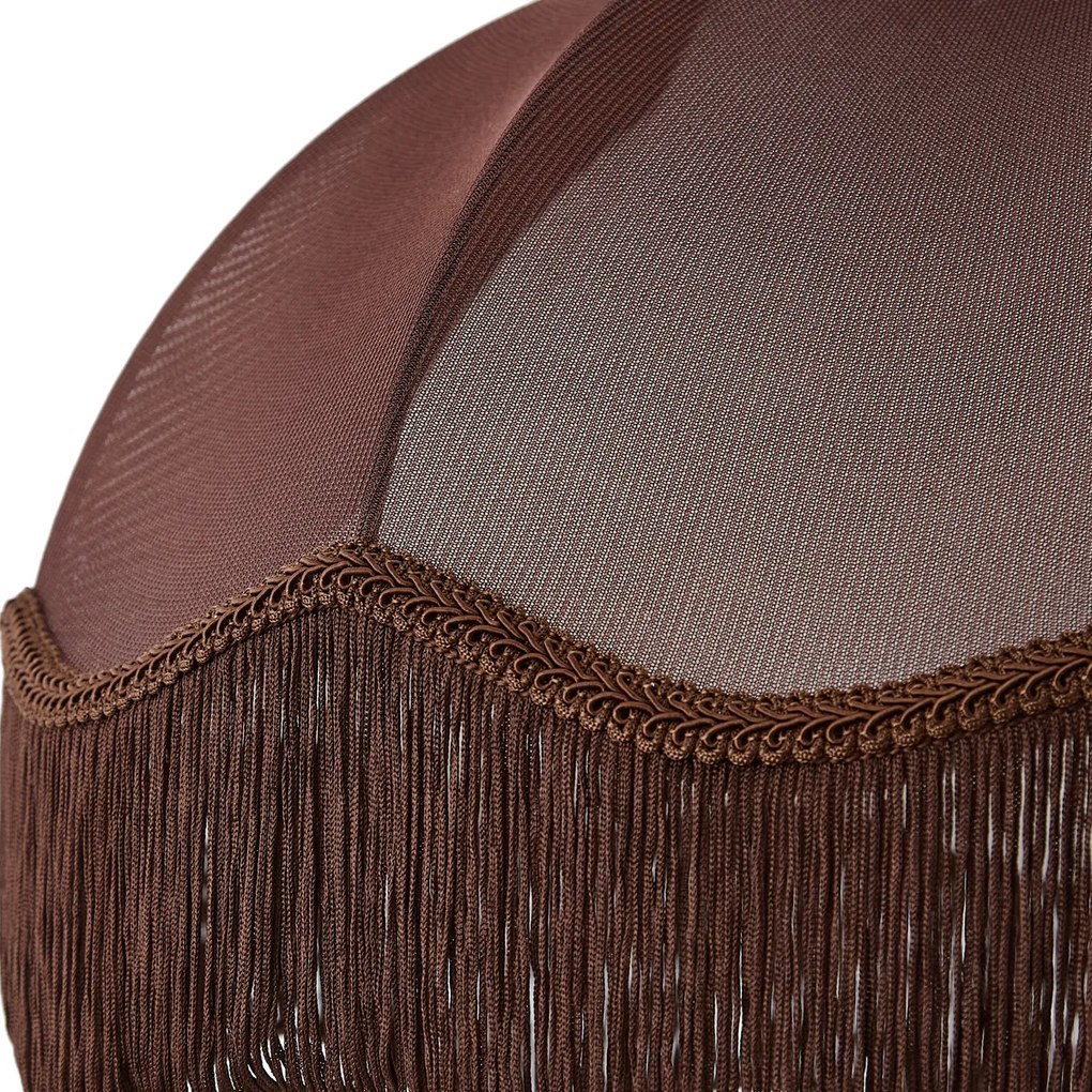 Abajur de tecido castanho com interior branco 45/15/21,5 - Heritage