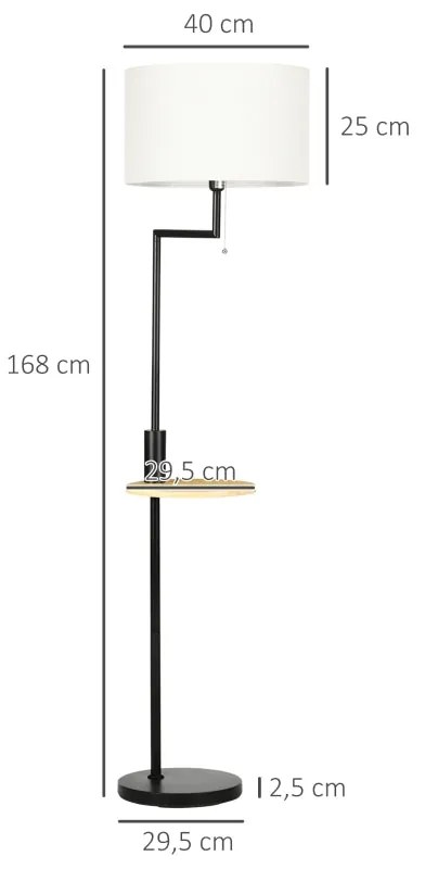 Candeeiro de Pé Havianni com Carregador USB - Design Moderno