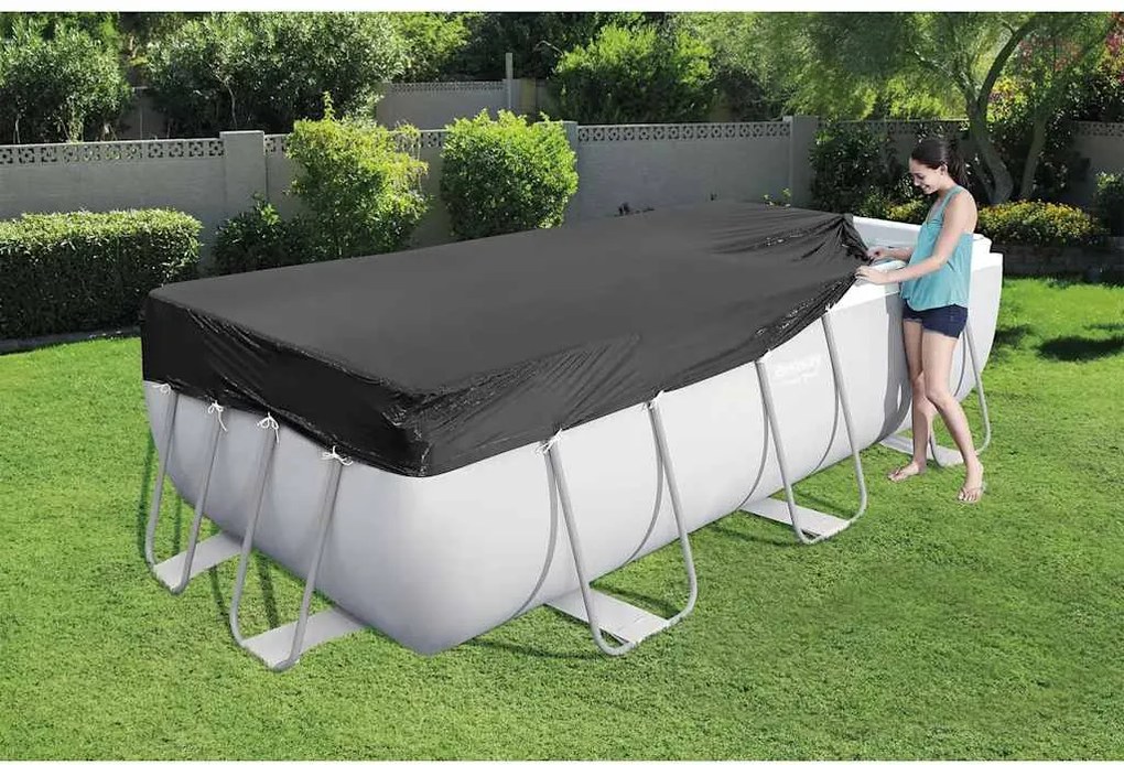 92082 Bestway Cobertura de piscina Flowclear 404x201 cm