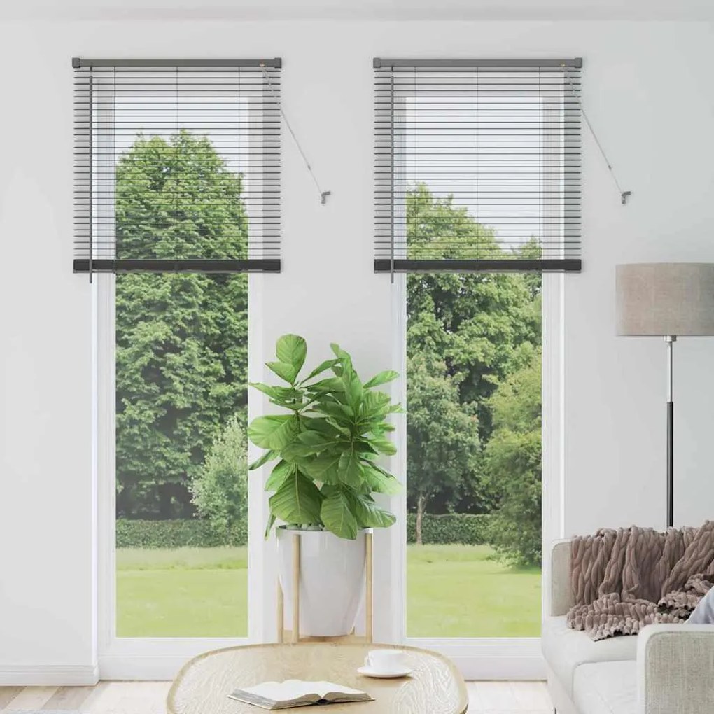 vidaXL Persiana de Janela Cinzento-escuro 80 x 130 cm Alumínio