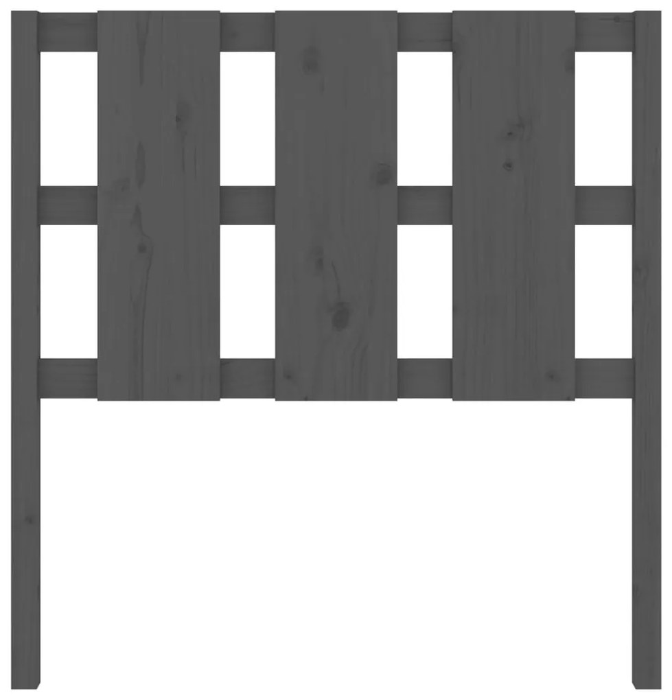 Cabeceira de cama 105,5x4x100 cm pinho maciço cinzento