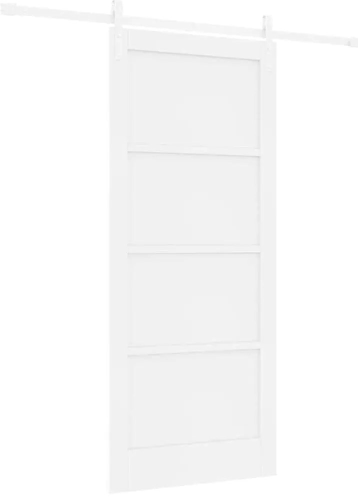 Porta Deslizante vidaXL com Conjunto de Hardware Branca 86x198,5 cm Ma