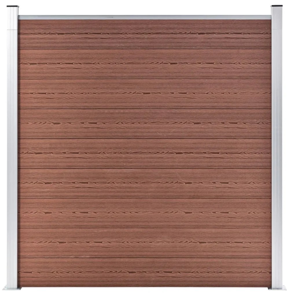 Painel vedação WPC 3 quadrados + 1 inclinado 619x186cm castanho