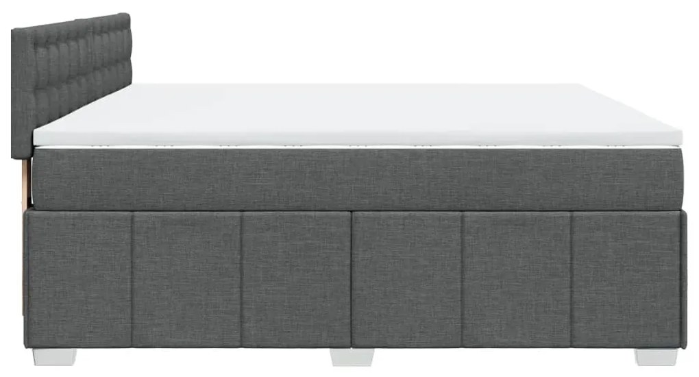 Cama com molas/colchão 180x200 cm tecido cinzento-escuro