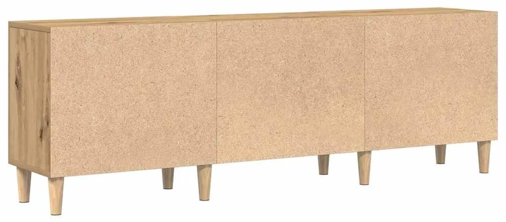 Aparador de TV vidaXL em Carvalho Artisan - 150x30x50 cm - Feito de Ma