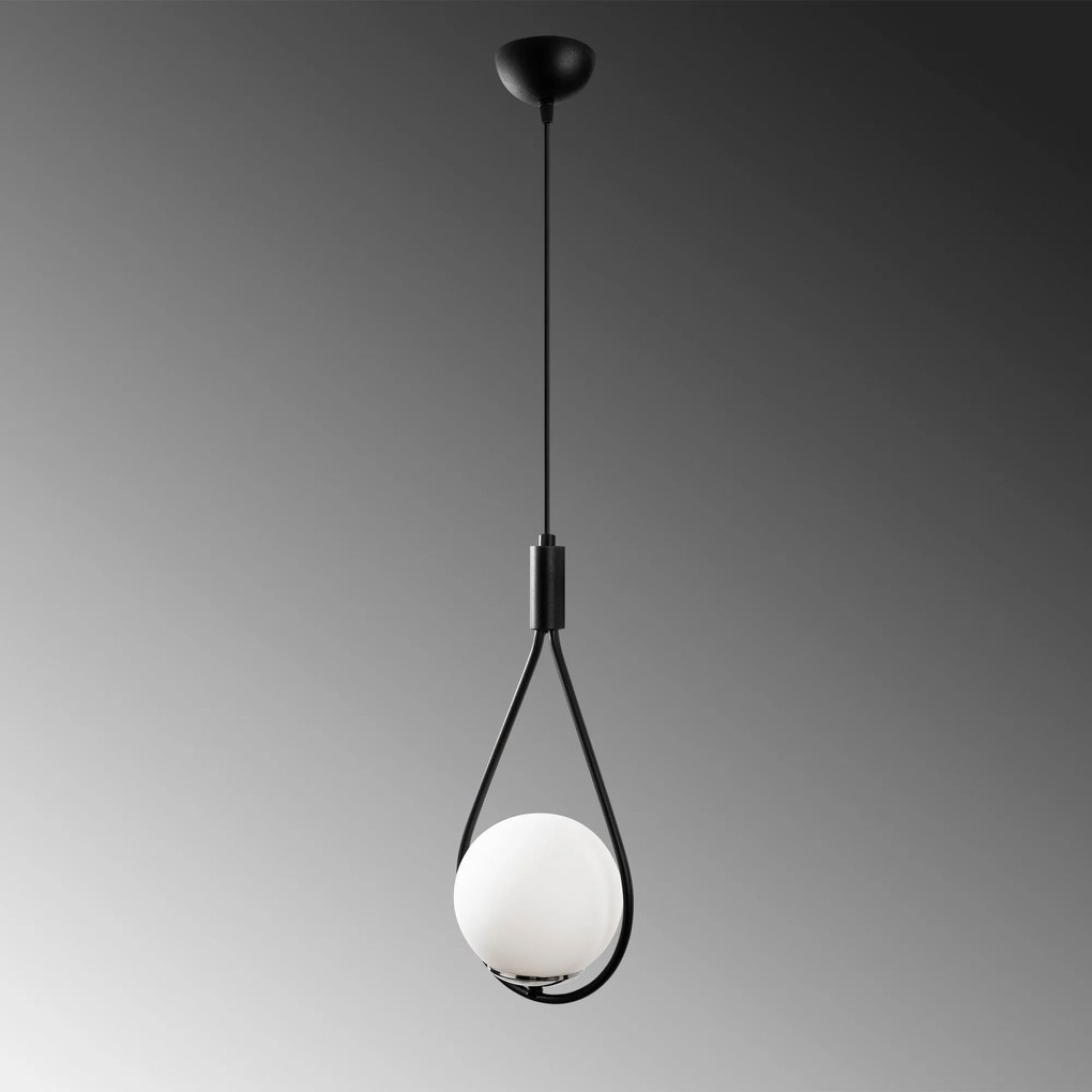 Candeeiro Suspenso Mudoni – Preto – 20 x 15 cm