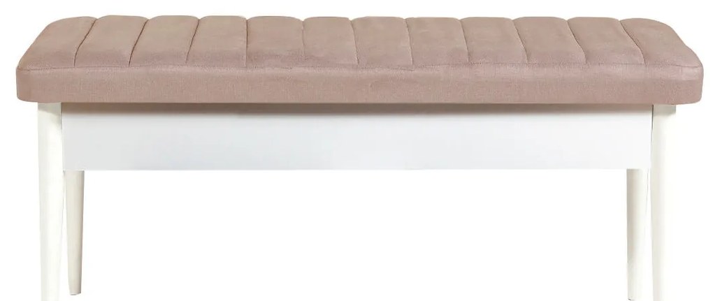 Conjunto de Mesa de Jantar Extensível e Cadeiras Vina – Branco Pedra –