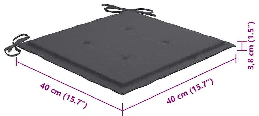 Cadeiras de exterior dobráveis 8pcs c/ almofadões acácia maciça