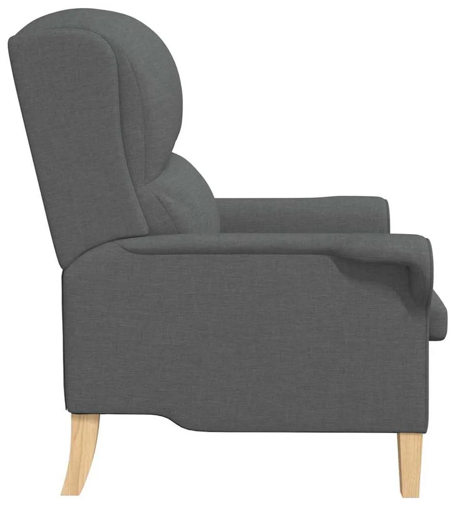 Poltrona Cinza Escuro 52 cm Tecido