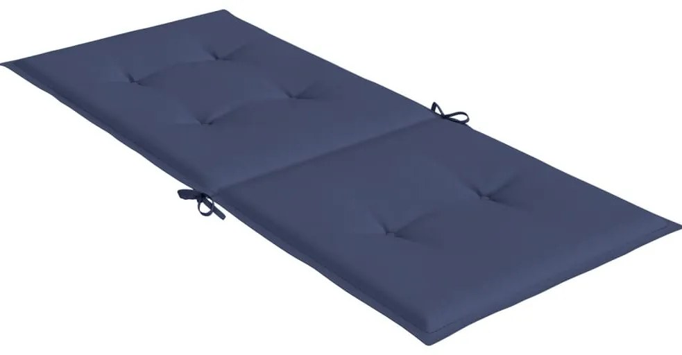 Almofadões cadeira encosto alto 4pcs tecido azul-marinho
