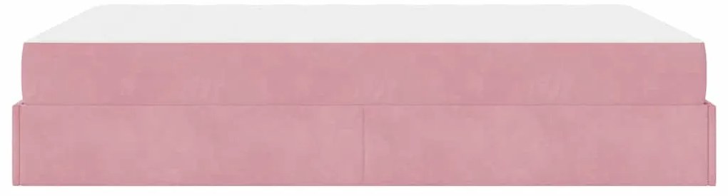 Estrutura da Cama Outros Rosa 140 x 200 cm Veludo
