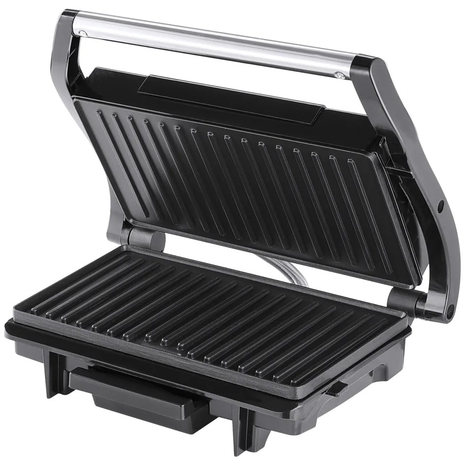 Grelhador de contacto de 1500 W, 29 x 24,5 x 11 cm Preto