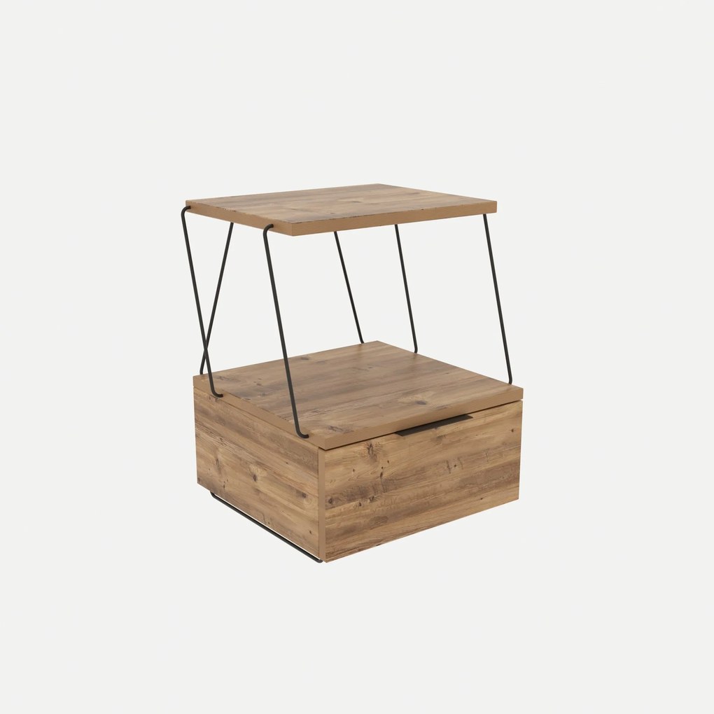 Mesa de Cabeceira Tekoba – Cor Pinheiro – 42x52x41 cm