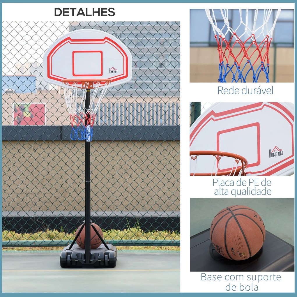 Tabela de Basquetebol para Exterior com Altura Ajustável 258x314 cm Ce