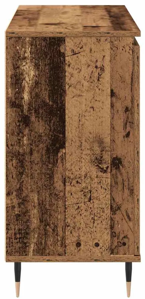 Buffet vidaXL com portas e gavetas Madeira antiga 101,5x35x70 cm