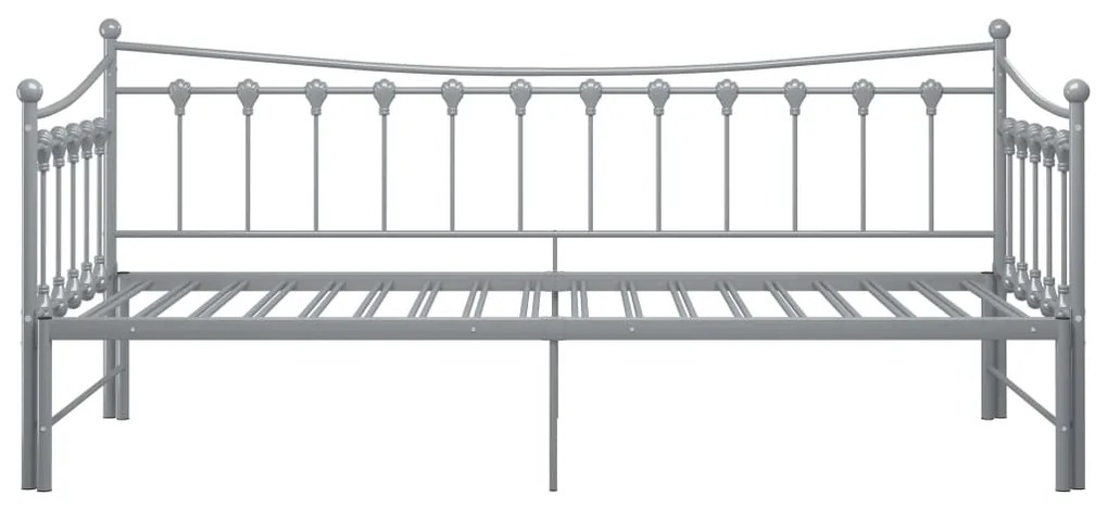 Estrutura sofá-cama de puxar 90x200 cm metal cinzento