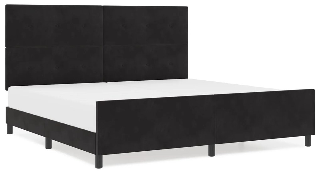 Cama vidaXL Preta 200x200 cm Veludo