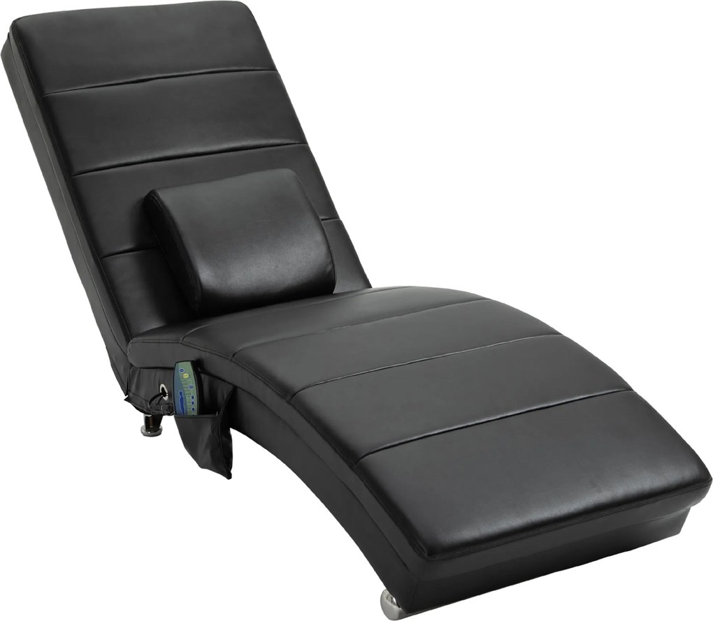 HOMCOM Poltrona Relax Elétrica para TV com 8 Pontos de Massagem, Função Reclinável e Design Zero-G, Poltrona de Massagem em Couro Sintético Preta para Sala de Estar | Aosom Portugal