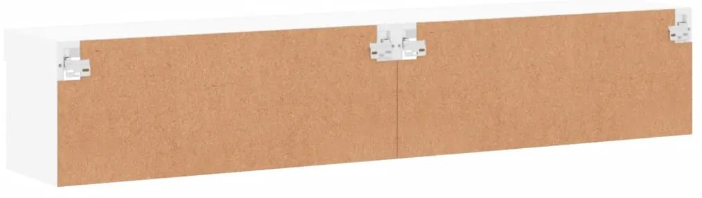Móveis de TV com luzes LED 2 pcs 80x30x30 cm branco