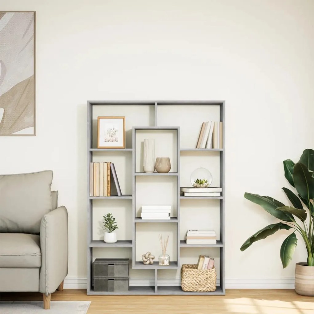 Estante 102x29x143 cm contraplacado cinzento-cimento