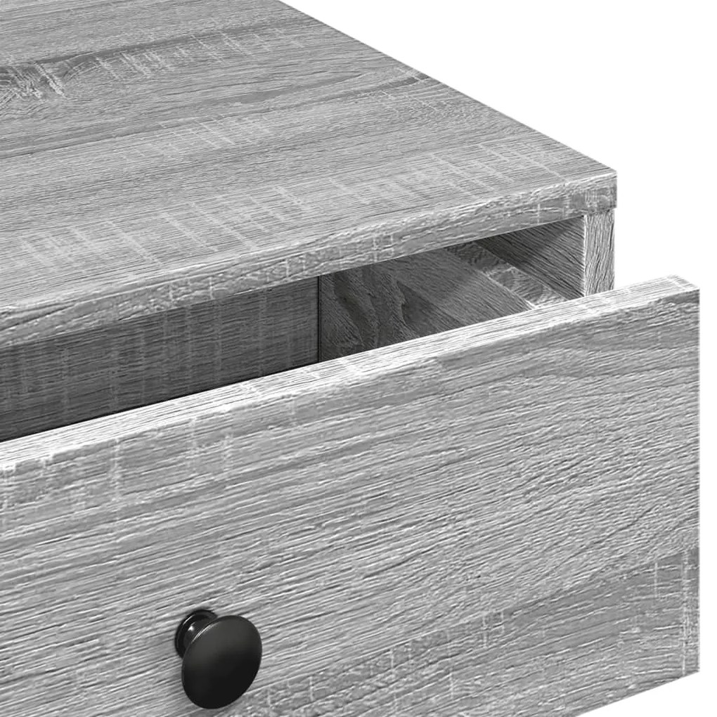 Mesa de centro 90x90x28 cm derivados madeira cinzento sonoma