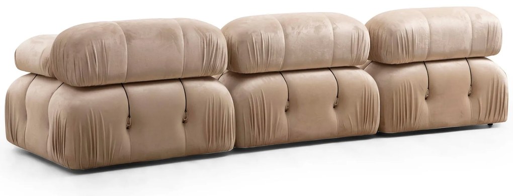 Sofá de 3 Lugares Bubble – Creme – 288 x 95 x 75 cm