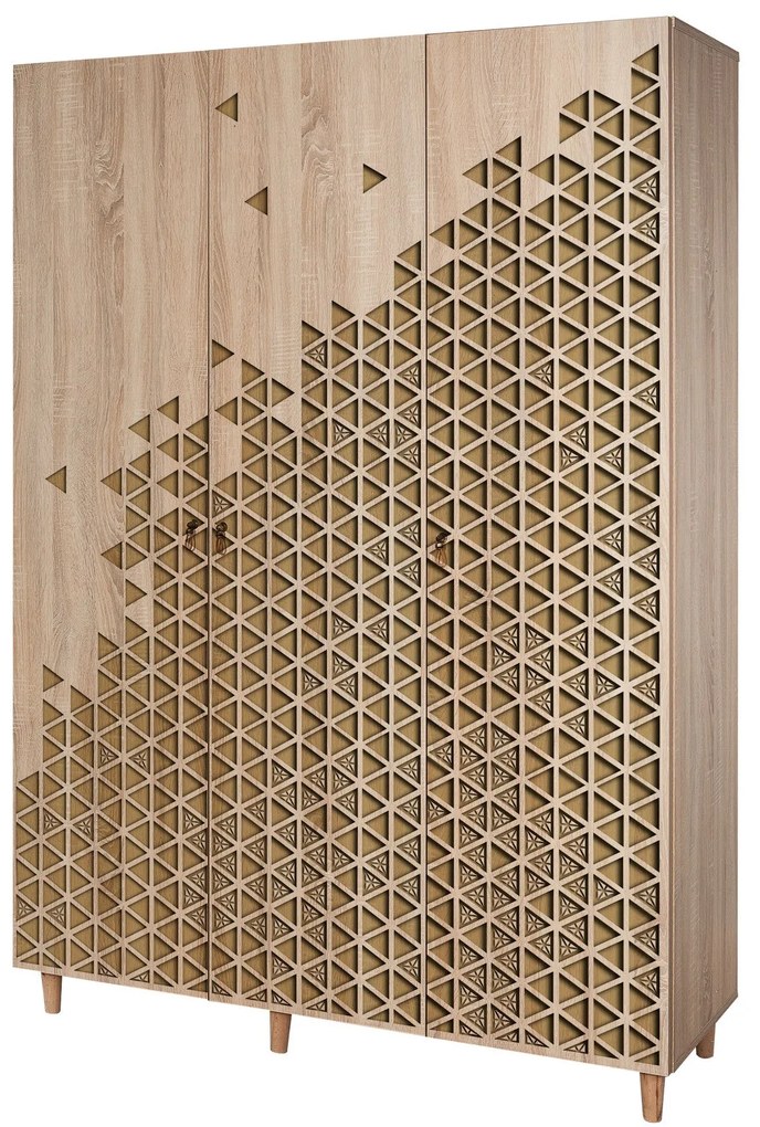 Roupeiro Mode – Carvalho Sonoma – 135 cm x 192 cm x 52 cm