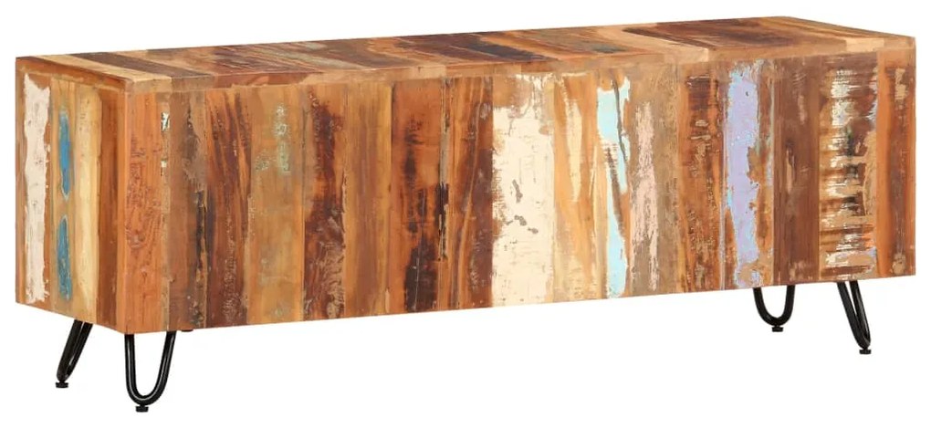 Móvel de TV 110x30x40 cm madeira recuperada maciça