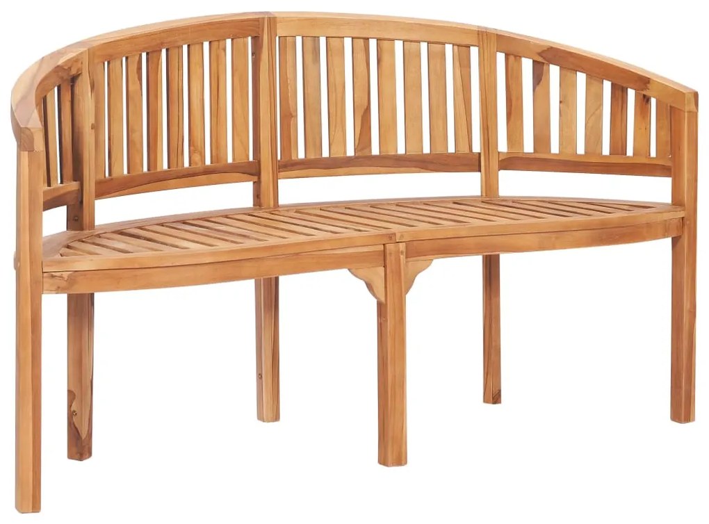 3 pcs conj. lounge de jardim formato banana teca maciça