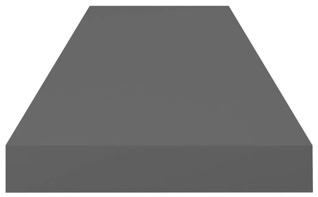 Prateleiras de parede suspensas 2 pcs 80x23,5x3,8cm MDF cinza
