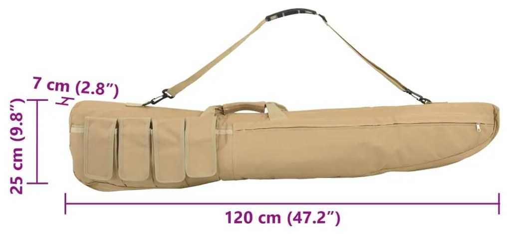 Saco para espingarda com alça de ombro 120 cm tecido oxford