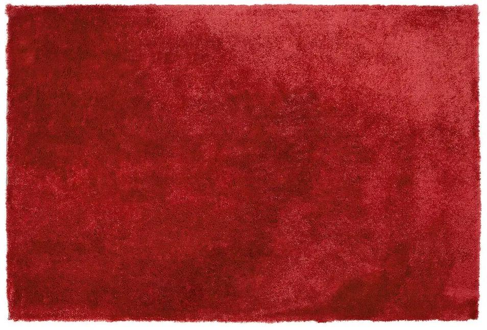 Tapete de poliéster 140 x 200 cm vermelho EVREN Beliani