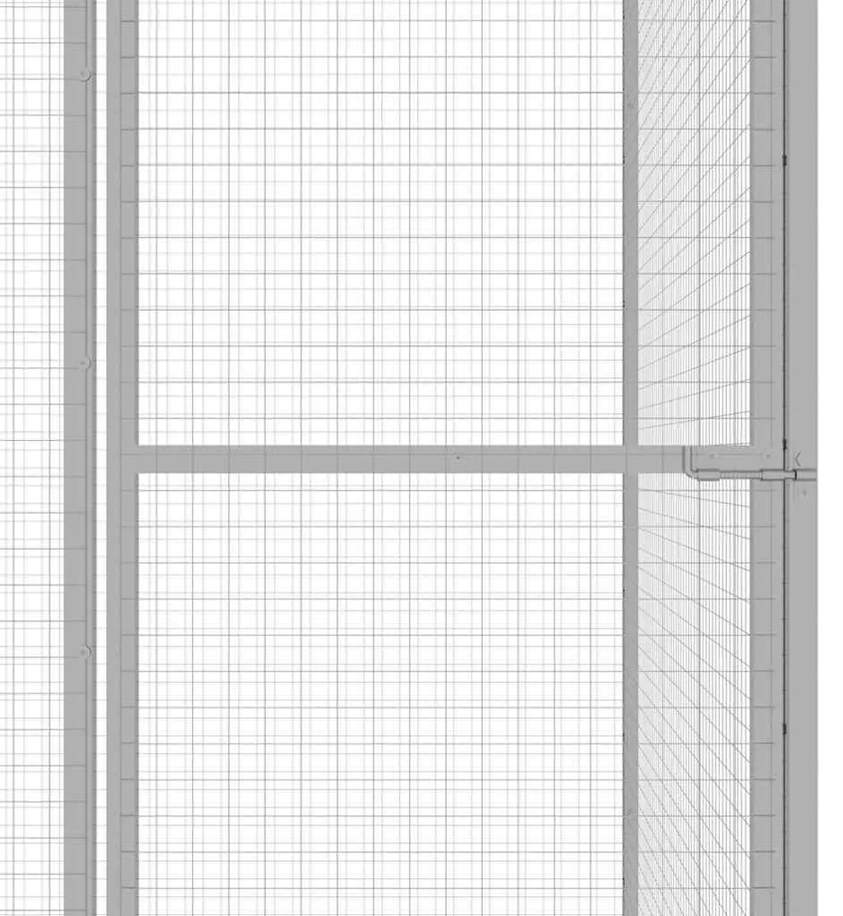 Jaula para gatos 4,5x1,5x1,5 m aço galvanizado