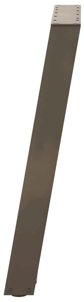 Pés para mesa de jantar em formato de U, 2 peças, aço natural, 60x(72-