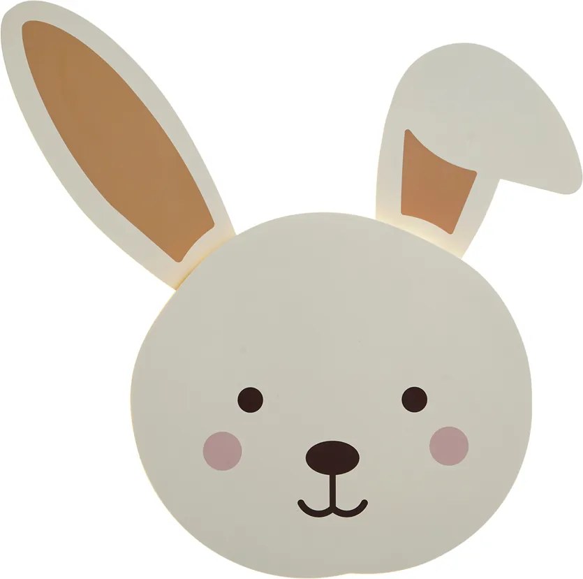 Candeeiro de parede infantil bege com detalhe incluindo LED regulável em 3 níveis - Benny the Bunny