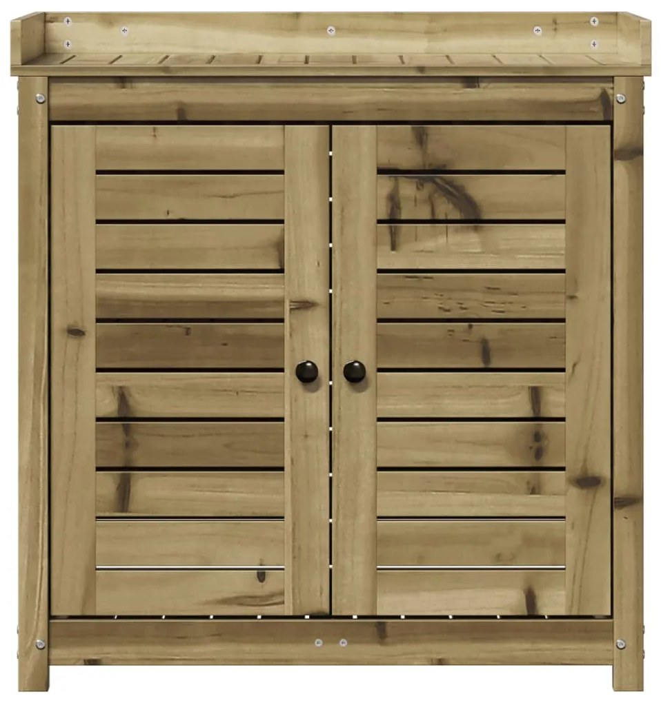 Mesa jardinagem c/ prateleiras 82,5x50x86,5 cm pinho impregnado
