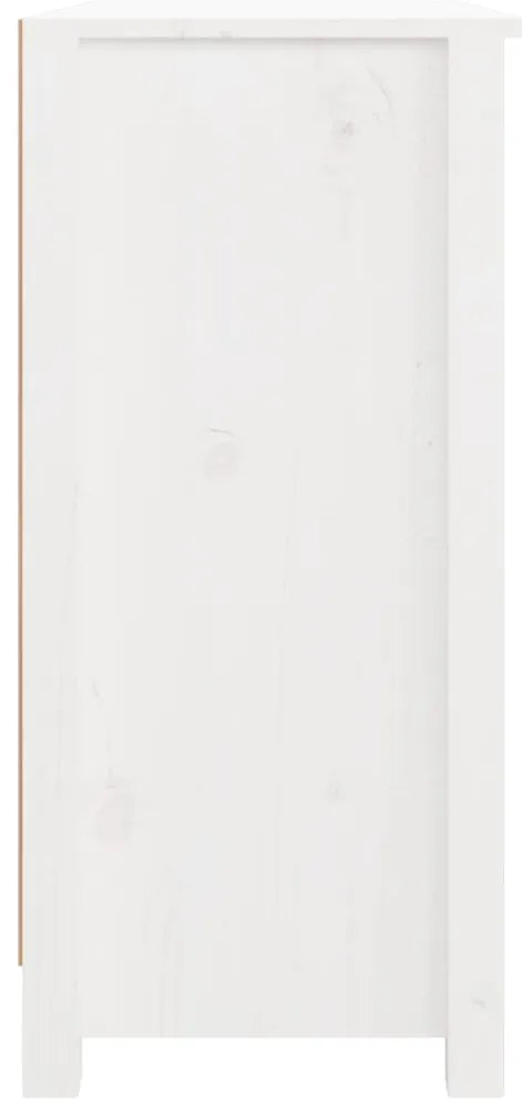 Aparador 100x35x74 cm madeira de pinho maciça branco