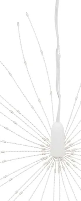 Iluminação estrelar p/ Natal 140 luzes LED 17 cm branco quente