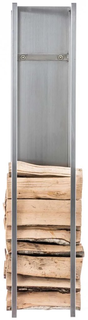 Suporte para lenha Spark 25 x 120 x 25 cm Prateado
