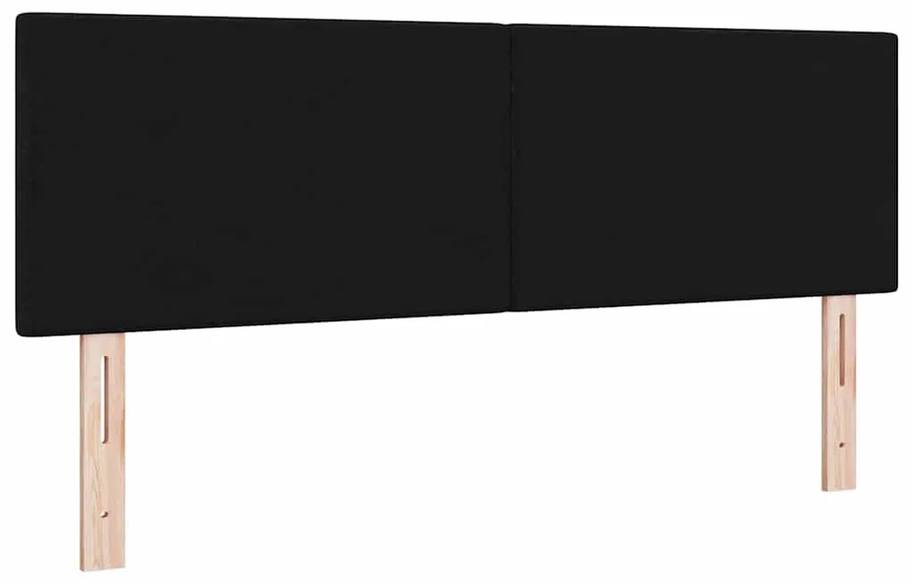 Cabeceira vidaXL Botão Almofadado Preto 140 cm Tecido