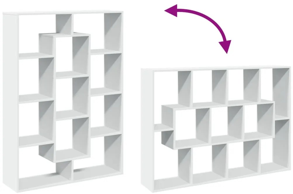 Estante 102x29x143 cm contraplacado branco