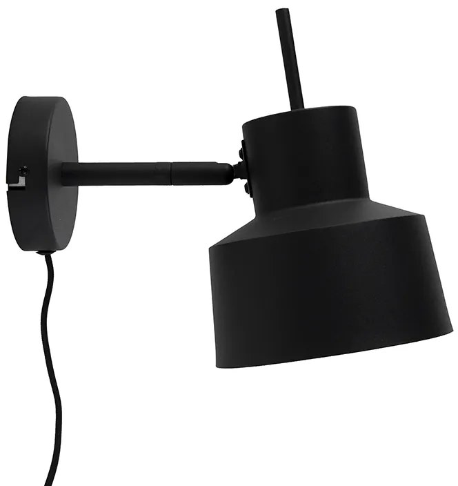 Candeeiro de parede retro preto rotativo e inclinável - Chappie Retro