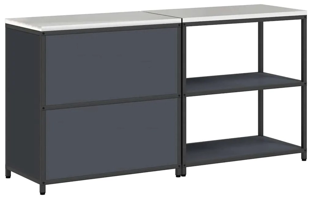 Conjunto de Armazenamento de Cozinha 2 pcs Antracite