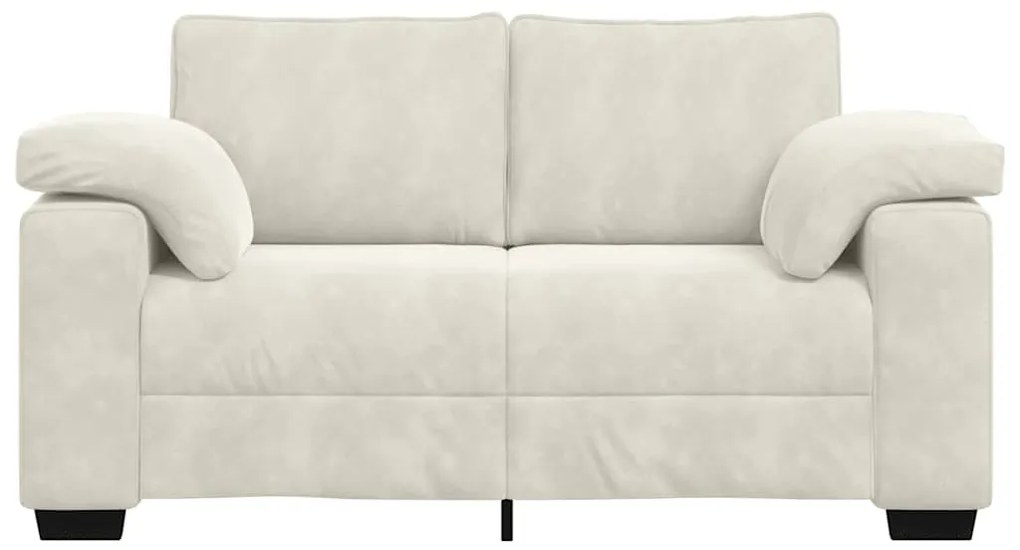 Sofá-luvas 120 cm veludo creme
